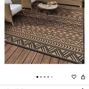 Amazon Brown and Black Geometric Area Rug